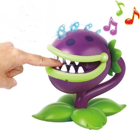 Authentic plants vs. zombies toy bites finger sound & light tooth extraction big mouth man-eater avocado shark doctor zombies