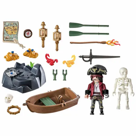 Playmobil 71254 Starter Pack Pirate with Rowing Boat Set