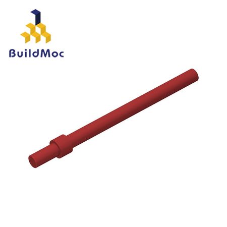 BuildMOC 63965 18274 Bar 6L with Stop Ring For Building Blocks Parts DIY LOGO Educational Tech Parts Toys
