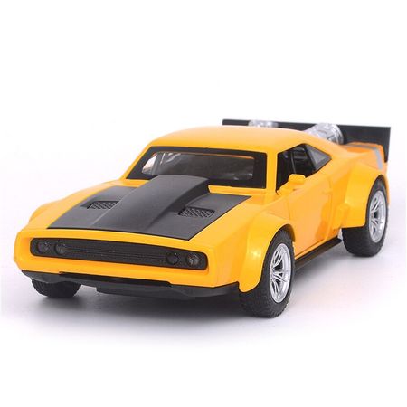 1:32 Scale 15CM Charger Alloy Car 3 Door can open Diecast Model Toy with wheel sound light Christmas Gift toy for kids