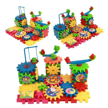 Children Variety Building Blocks Toys Electric Assembly Gears Sets Inserting Assembling Puzzles Plastic Toy Kids Holiday Gifts