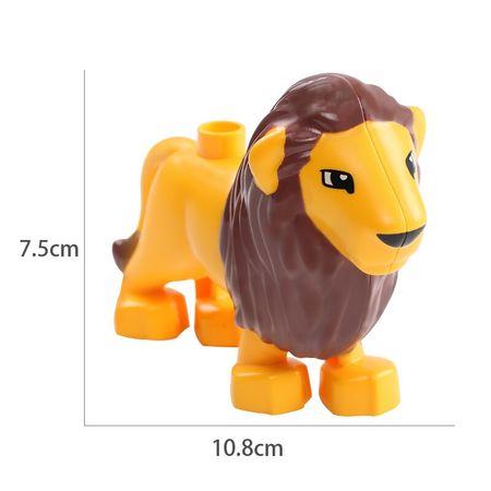 Zoo Animals Figures Building Blocks Big Size Accessories Compatible Duploed Blocks Educational DIY Brick Toys For Children Gift