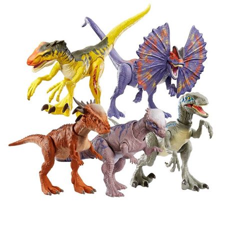 Original Jurassic World Basic Competitive Dinosaurs Raptor Dipterosaur Stygosaurus Giant Dragon Action Figure Toys for Children
