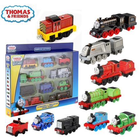 10/trains Original Thomas and Friends Trains Alloy Collection Trackmaster Thomas Train Set for Children Diecast Brinquedos Gifts