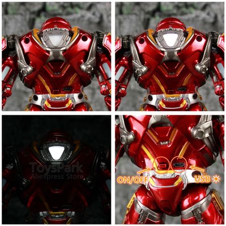 Avenger Hulkbuster Mark44 22cm Action Figure LED Light Iron Tony Stark Man Legends Infinity War Endgame Toys Doll Model