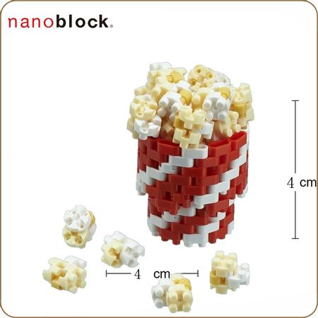 Nanoblock NBC-291 New Popcorn 190 Pieces Micro-Sized Building Blocks Creative Architecture Mini Bricks Toys For Kids