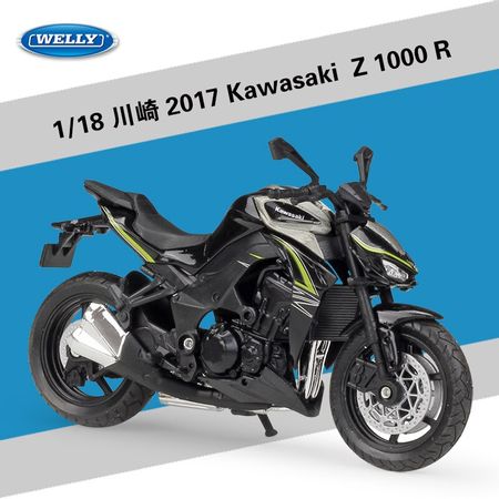 1:18 Welly Kawasaki Motorcycle Prairie 400 Ninja ZX10-RR  Metal Alloy Collection Model Toy Gift Simulation Car