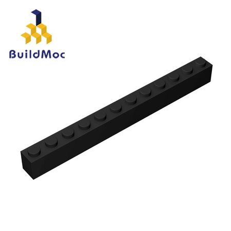 BuildMOC Compatible Assembles Particles 6112 Brick 1 x 12 For Building Blocks Parts DIY LOGO Educational Tech Parts Toys