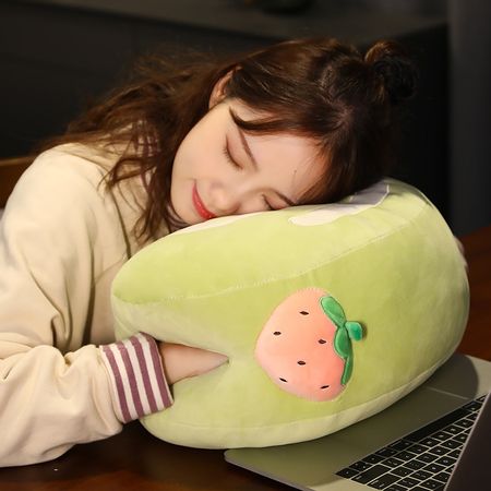 1pc 40cm Kawaii Fruit Cake Shaped Plush Toy Stuffed Soft Food Pillow Winter Hand Warmer Sofa Cushion Sleep Pillow Girls Gift