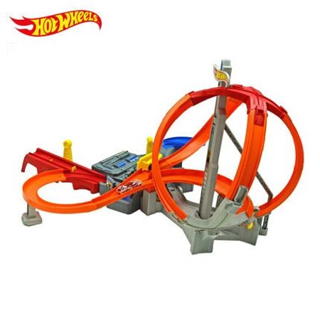 Hot Wheels Roundabout Track Toy Kids Electric Toys Square City Miniature Car Model Classic Cars brinquedos toys for children