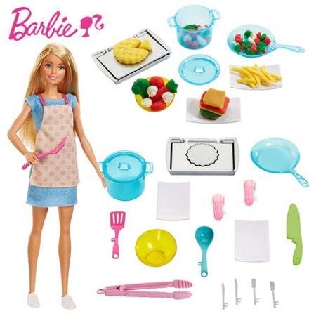 Original Barbie Doll Ultimate Cooking Kitchen Toys for Girls Children Baby Toys Birthday Gifts Bonecas Education Toys Fashion