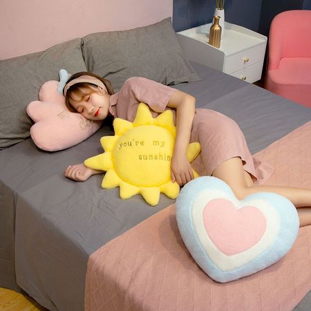 Lovely Plush Sky Pillows Cloud Rainbow Heart Sun Star Soft Pillow Cushion Kawaii Stuffed Plush Toys For Children Baby Kids Gift