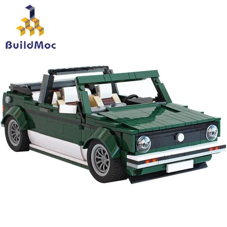 BuildMoc Creator Technic Car Mini Cabriolet Sports Building Blocks Super Racing Car Fit Bricks kids toys Gifts boys