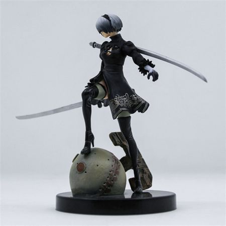 15cm PS4 Game NieR Automata YoRHa no. 2 Type B Cartoon Anime Figure With Two Swords Model Toy Dolls