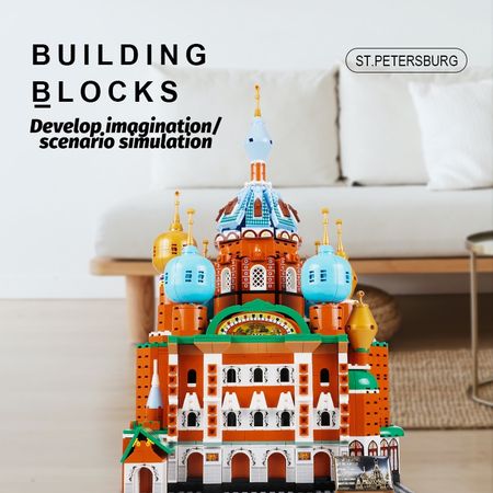NEW City Architecture Saint Petersburg Model Bricks Street View Castle Friends House Building Blocks DIY Toys for Children Gifts