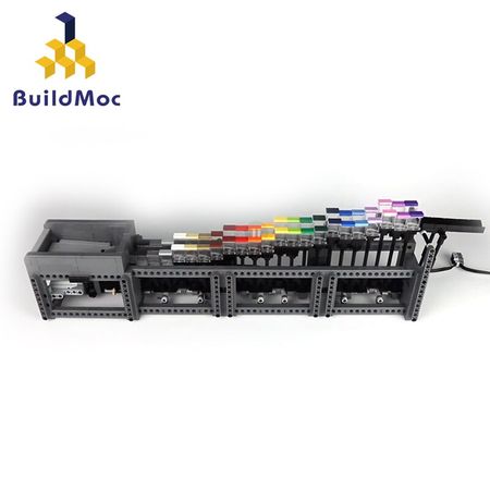 Buildmoc Block Rainbow Stepper DIY Keyboard Mini Micro Block Building Blocks Bricks Assembly Toys Game