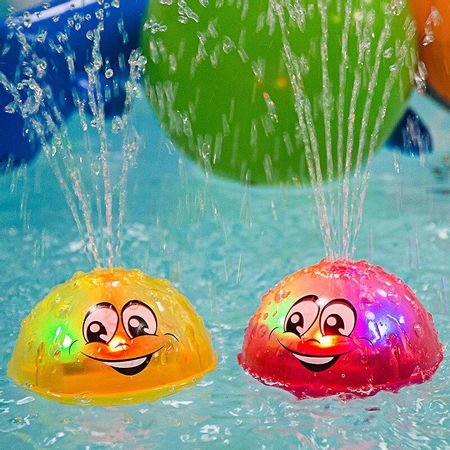 Funny Bath Toys Lovely Baby Electric Induction Sprinkler Ball with Light Music Water Spray Play Ball Toys For Kids