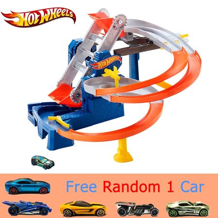Hotwheels Factory Raceway Play Set Kid Toy Car Track Impact Sport Toy Factory Raceway Play Set FDF28 For Children Birthday Gift