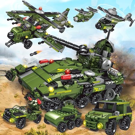 Tops Tank Vehicle Set WW2 Battle Vehicle ship fighter Building Block Toy Kit kid gift legoINGlys Tank Military model Army Action