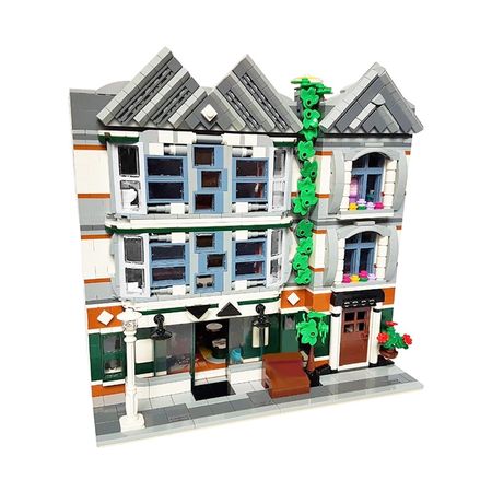 Building Blocks Mini Street City Old Town Hostel Street Tradition Architecture Model Bricks Educational Kids Christmas Toy