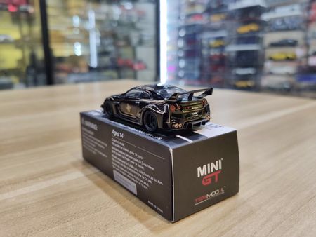 MINI 1:64 GTLBWK R35 GT-R Ver.1 JPS Collection Metal Die-cast Simulation Model Cars Toys