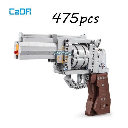 Fit Lego Technic Series MP5 Submachine Gun Handgun Revolver Pistol Can Fire Bullets Set DIY Model Building Blocks Toys For Kids
