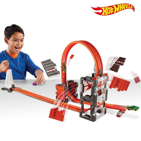 Hot Wheels Playset Track Assemble Model Car Train Kids Plastic Metal Toy-model-hot-wheels kid Toys For Children Juguetes DWW96