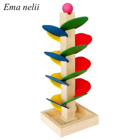 Novelty Wooden Kids Interactive Educational Toys Children Disassembly Leaf Track Ball Game Intellectual Development Puzzle Toy
