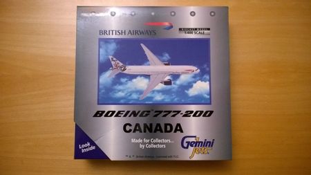 GeminiJets 1:400 British Airways  Boeing 777-200  Canada G-VIIN Airplane Model