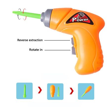 Children Puzzle Play Toys Electric Drill Screws Nut Disassembly Tool Assembled Building Blocks Sets Educational Toy For Children