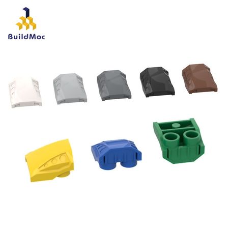 BuildMOC Compatible Assembles Particles 44675 2x2 curved decoration Building Blocks Parts DIY LOGO Educational gift Toys