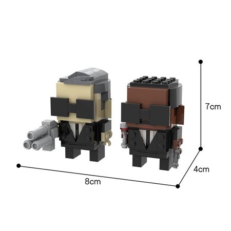 Buildmoc Men on Black Heads Hannibal Demon Hellraiserrr Pinhead Movie Building Blocks Bricks Robot Toy Sets Gifts