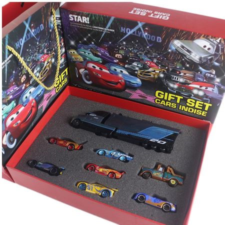 Disney Pixar 3 metal 1:55 alloy car model toy gift box set Lightning McQueen  mater, Sally, Raymond birthday gifts for children