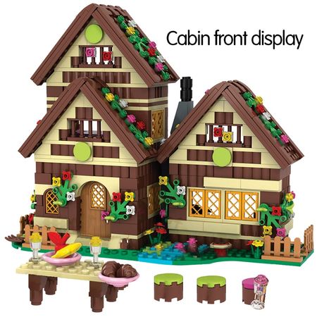 680PCS City Dwarf Huts DIY Building Blocks Friends House Villa Snow White Figures Bricks Toys For Children Girls
