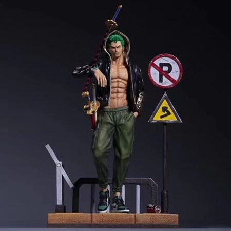 One Piece Roronoa Zoro Casual Suit Ver street fashion PVC Action Figure Collection Model Toys