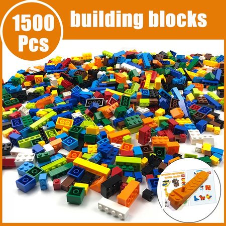 1500PCS Building Blocks City DIY Creative Bricks Bulk Model Kids Assemble Toys Compatible All Brand Small Size Bricks