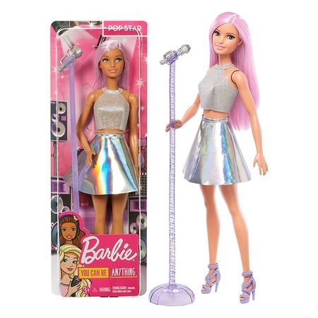 Original Barbie Professional Rock Star Doll FXN98 Girl Princess Dress Up Careers Pop Star Barbie Doll Birthday Gift Toy