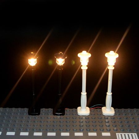 City Street Light Building Blocks LED Lamps 7 Ports LED USB Light-Emitting Classic Brick Compatible All Brands Mini Model Light