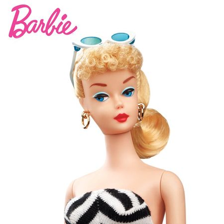 Barbie Doll Limited Collector's Edition Classic Black And White Swimwear Black Label Barbie Girl Toys CFG04