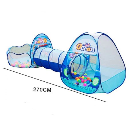 3Pcs/Set Foldable Children's tent Baby Wigwam Portable Kids Tent Outdoor Ball Pool Toys Kid Crawling Tunnel Ocean Play House Toy