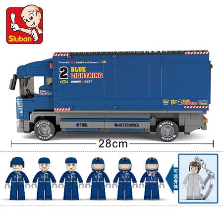Sluban 641PCS F1 Racing Car Model  Bricks City Transport  truck Building Blocks Diy Toys Education For Children gifts