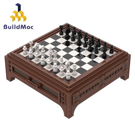 Buildmoc New Enlighten Castle Series international Competition Chess Retro Classic Model Building Blocks Sets Kids Bricks Toys