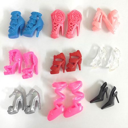 For Original Barbie Dolls 20-40pcs Mix doll house Sandals For Decor Toys For Girls Children Accessories Play House Party Gift