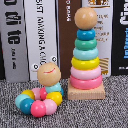 Infants/toddlers Puzzle Wooden Early Education Baby Toys Colorful Children Intellectual Development Rattle Toys Block