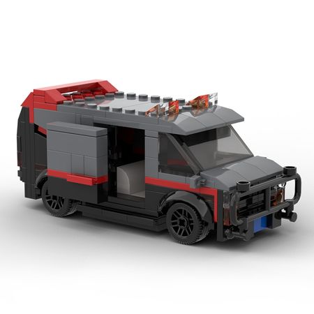 Buildmoc A-Team GMC Vandura Van Simulation Car Model Building Blocks Diy Toys Bricks Educational Christmas Gift For Children
