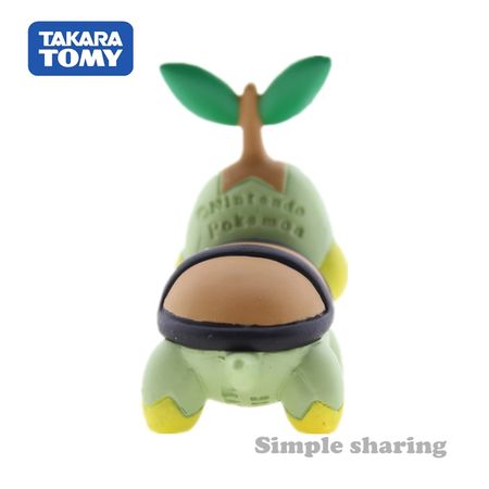 TAKARA TOMY Tomica EX36 POKEMON Puppets Pocket MONSTER Naettle Anime FIGURE Turtwig Diecast Resine Baby Toy Collection