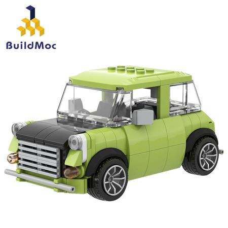 Mr. Bean's Green Mini Car Building Blocks Series Figures Bricks Model Educational Compatible With Brands Birthday Toy Children