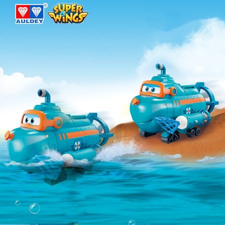 AULDEY Super Wings New Season Willy's Submarine Undersea Boat with Sound Music Light Set Toy Deformation Action Figure Toys