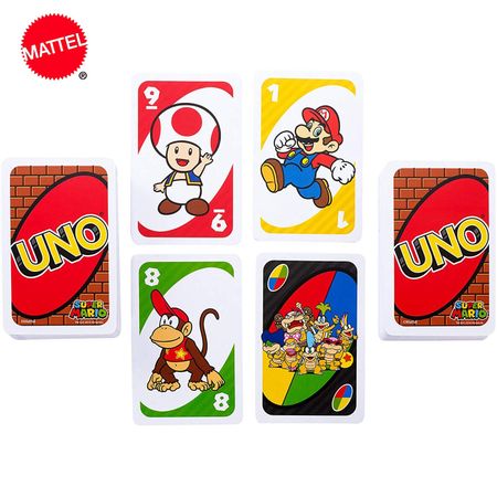 Mattel Game UNO Super Mary Version Casual Home Entertainment Party Playing Board Game Chess Card Game English Toy