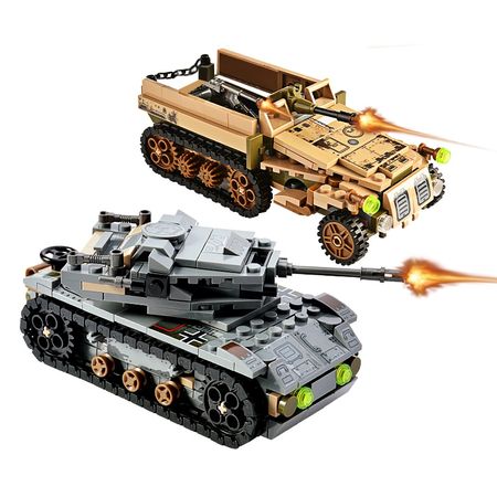 Sembo Block 101324 1061 PCS Tank Model Toys WW2 Soldiers Army Boys Toy Education Bricks Building Blocks Weapon Accessories Block